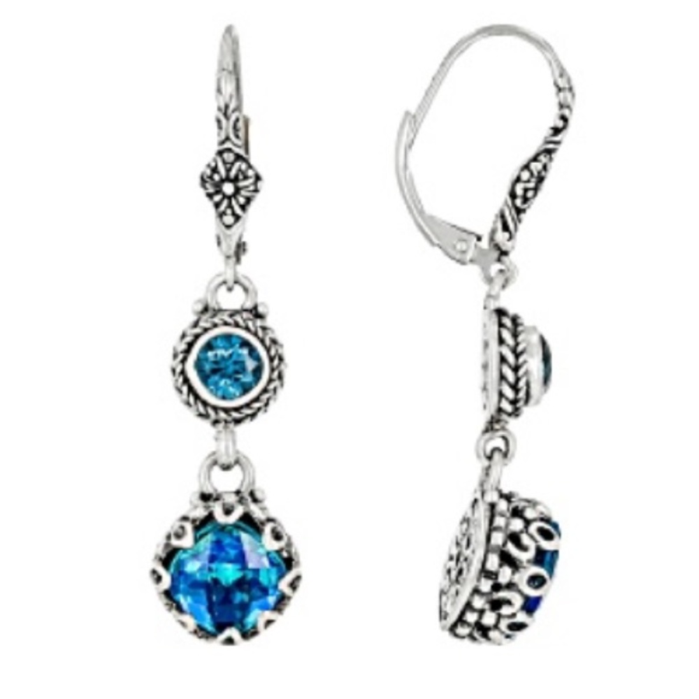 SARDA Rainbow Caribbean Quartz and Topaz Earrings